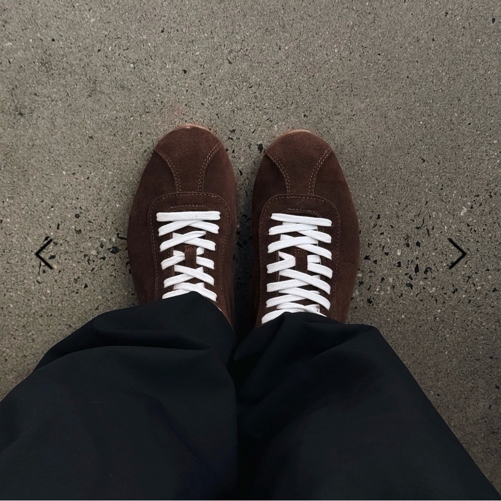 Brown Suede Sneakers, Size 7